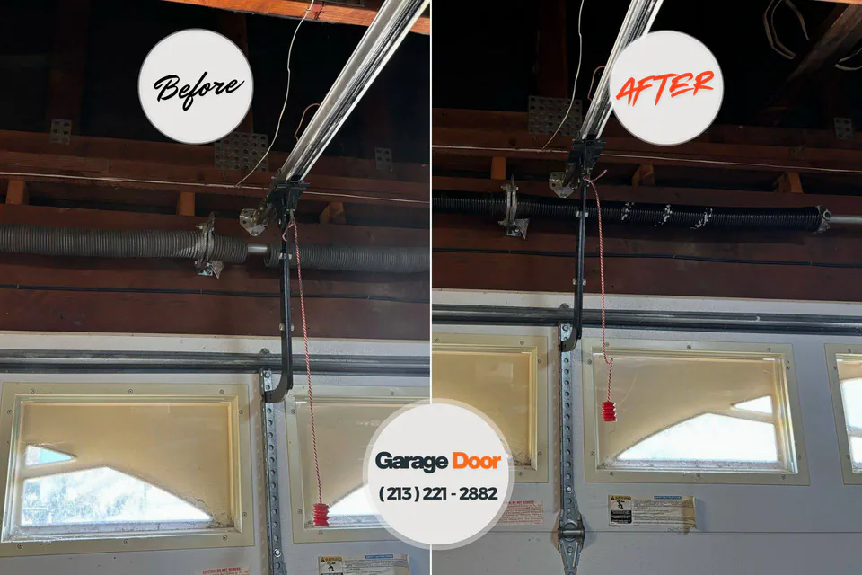 Before and after: garage door repair Green Village, NJ